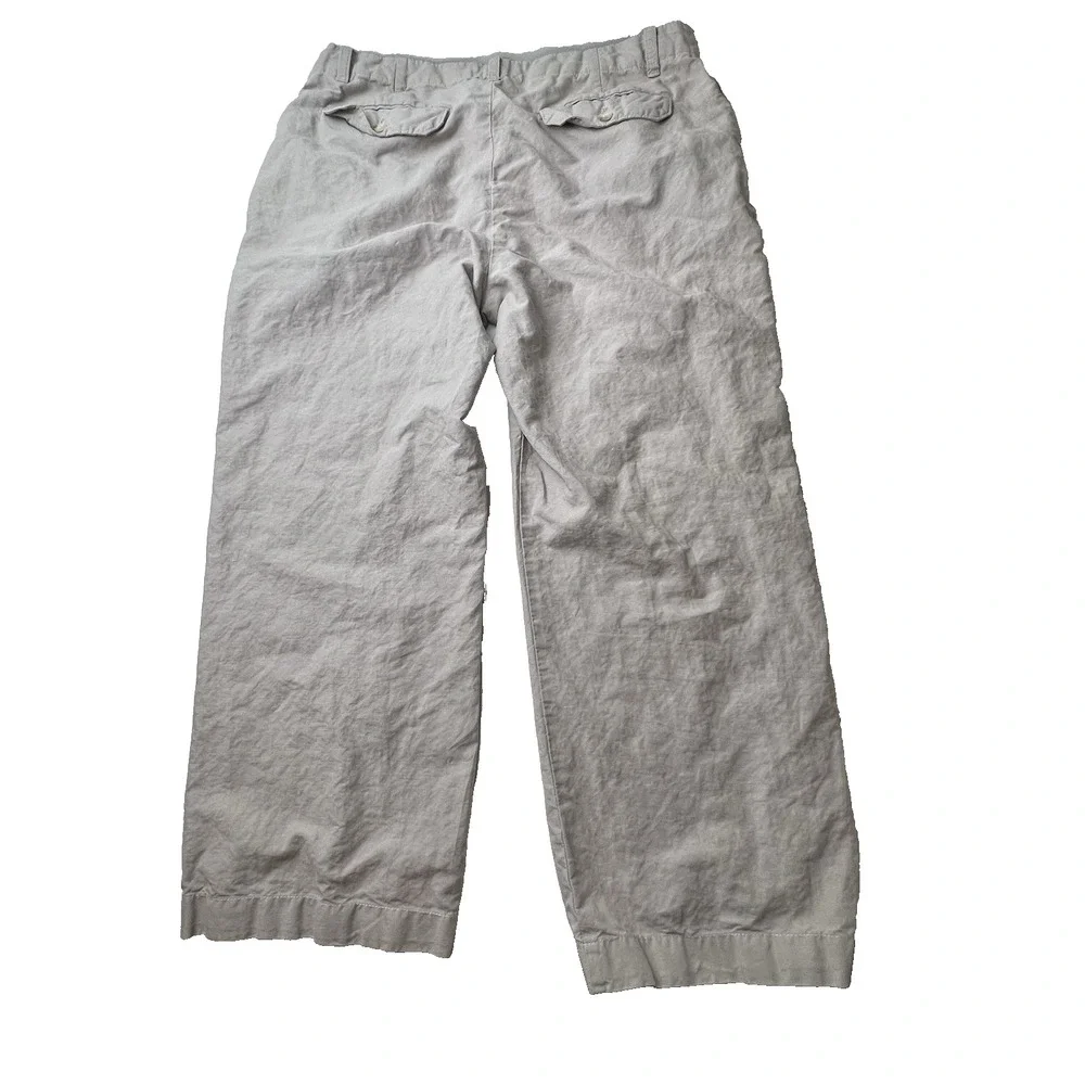 Banana Republic Men's Pants Tan Modern Relaxed Fit Linen Cotton Blend 35x26